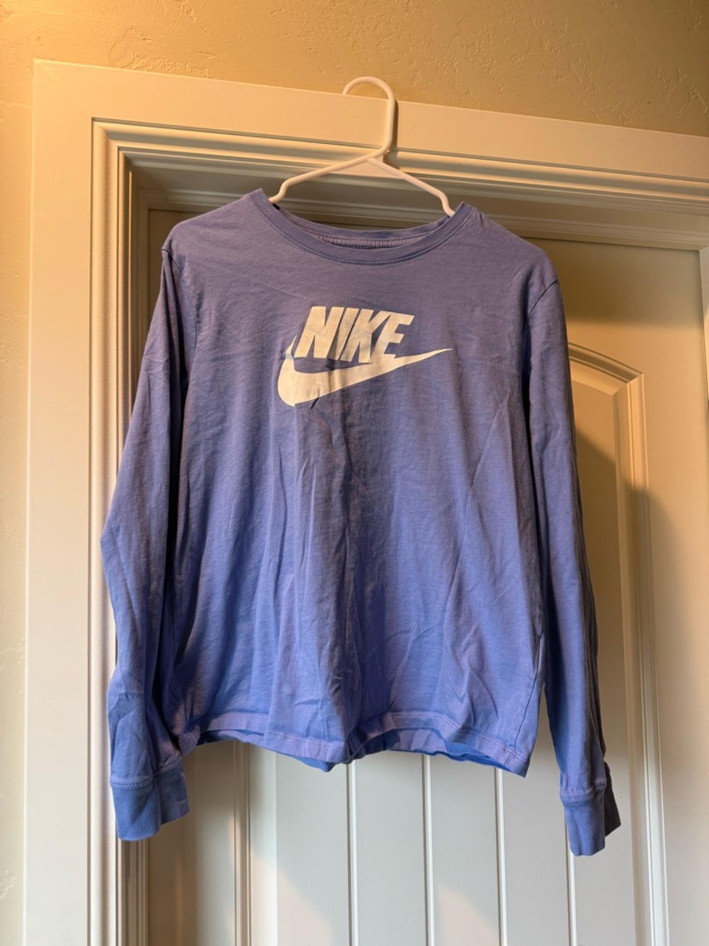 Nike Blue Crewneck Tee with White Logo